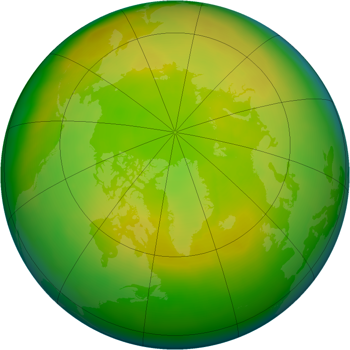 Arctic ozone map for May 2011